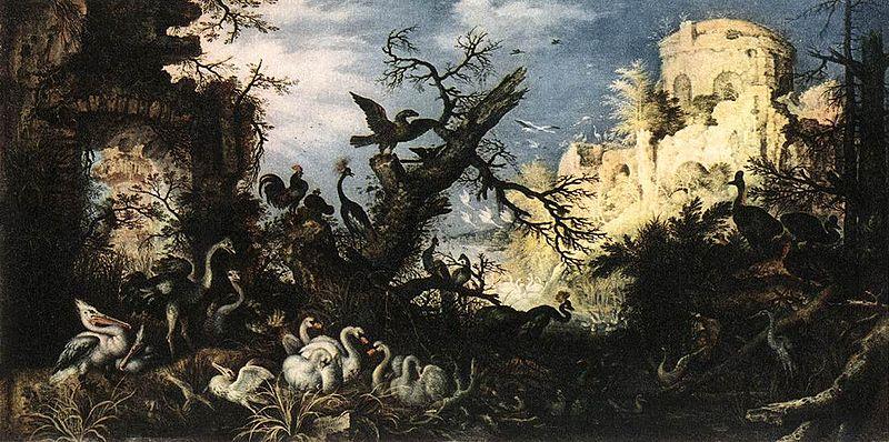 Roelant Savery Landscape with Birds oil painting image